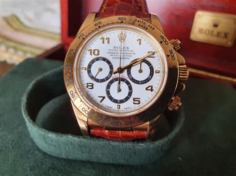 daytona oro bianco cinturino in pelle in vendita a roma|Rolex Daytona Ref. 16520.